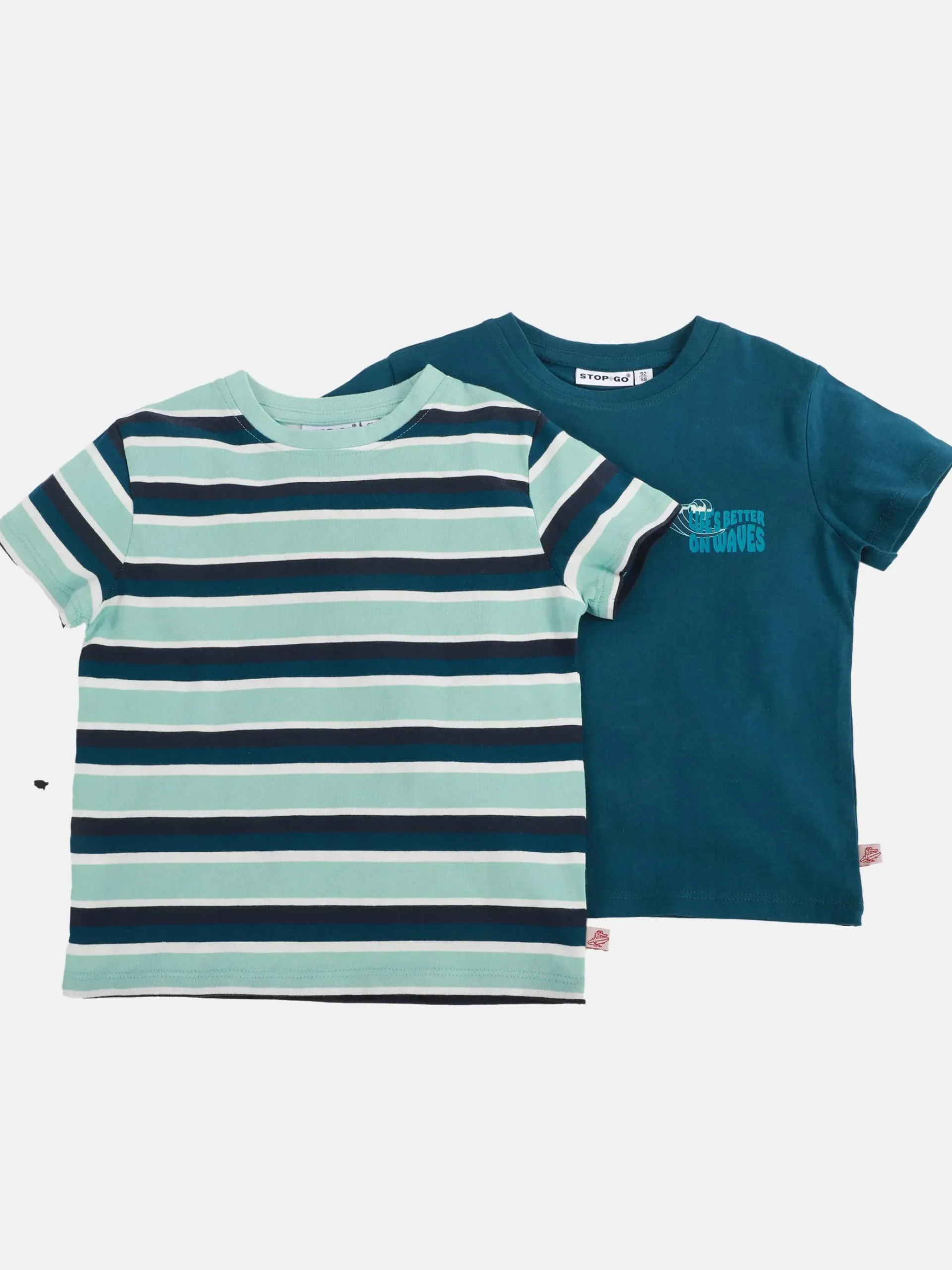 Kinder Stop + Go Jungen T-Shirts im 2er Pack