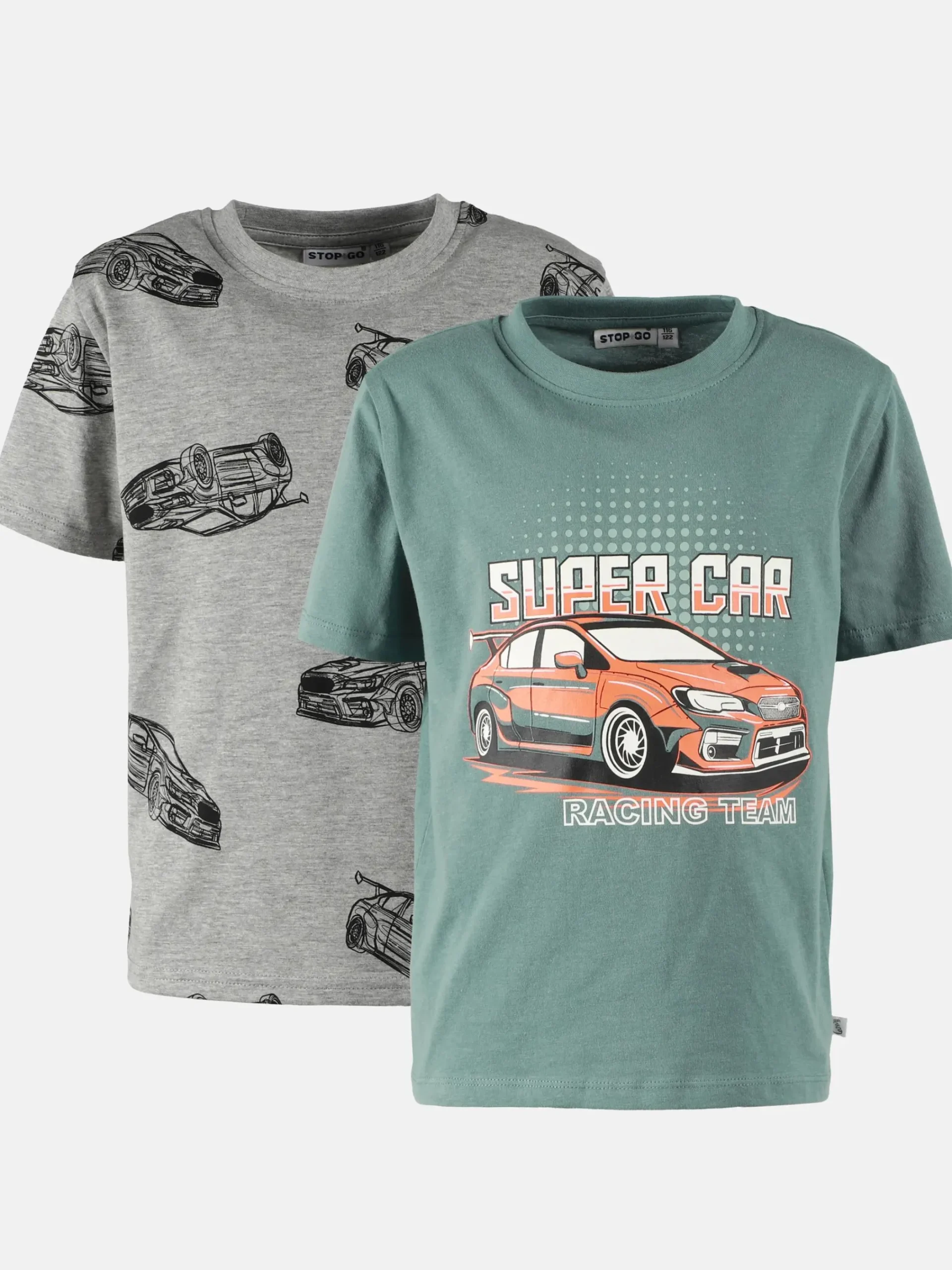 Kinder Stop + Go Jungen T-Shirts im 2er Pack
