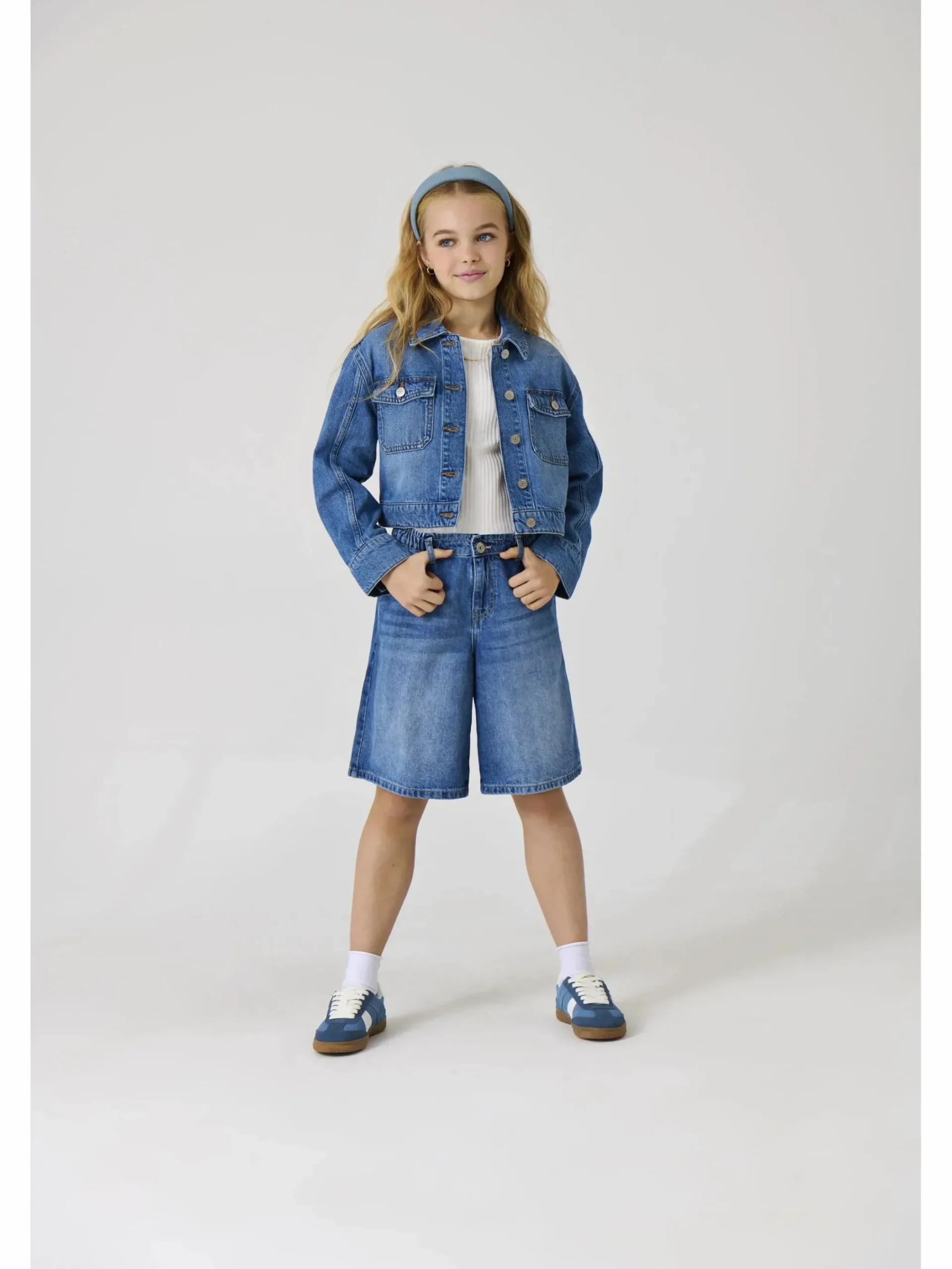 Kinder Kids Only KOGCOMET WIDE LONG SH Jeansshorts