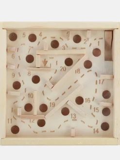 Kinder Spielzeug Kugellabyrinth aus Holz, 12x12cm
