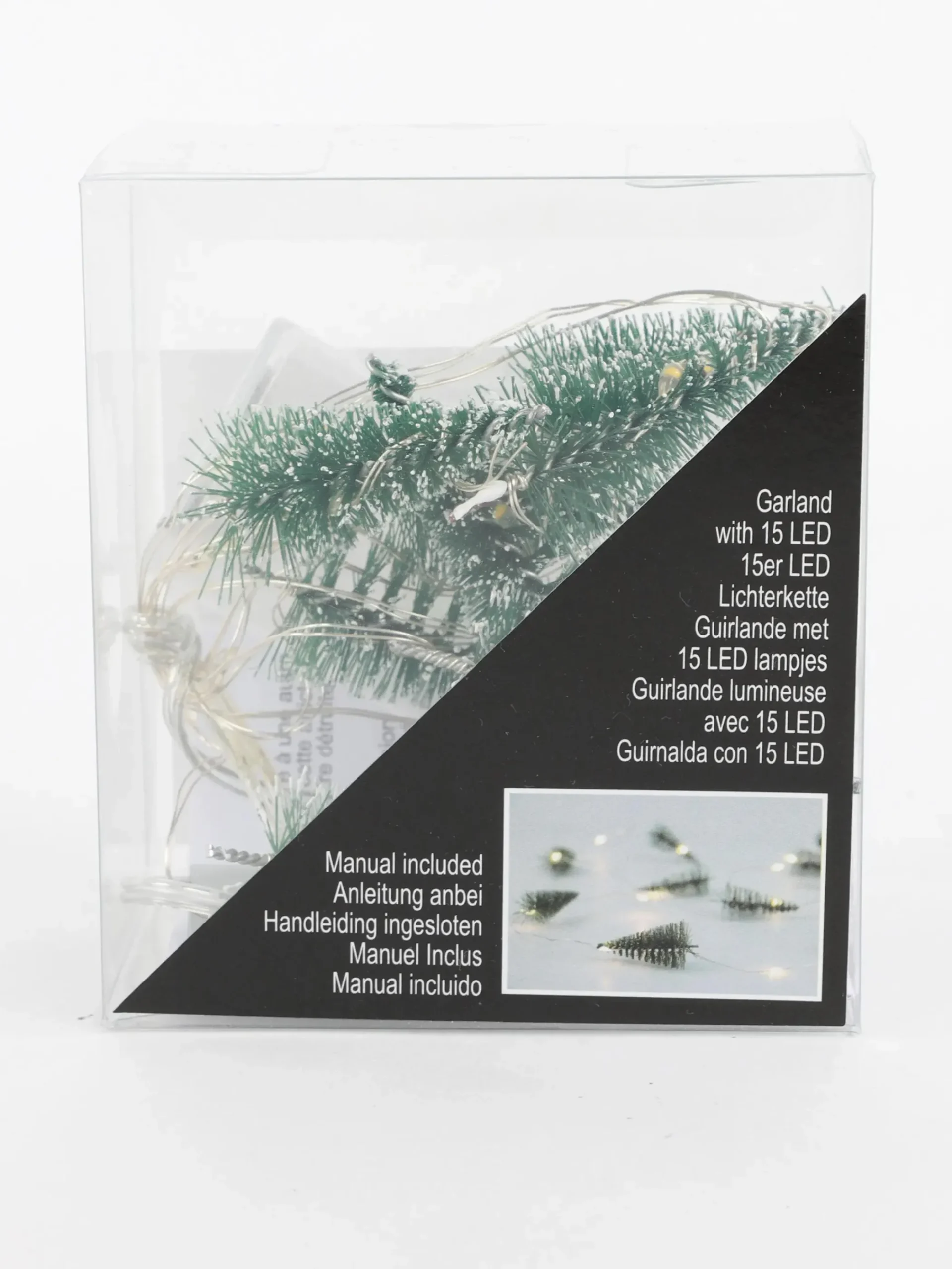 Weihnachten Lichterkette mit 15 Bäumchen