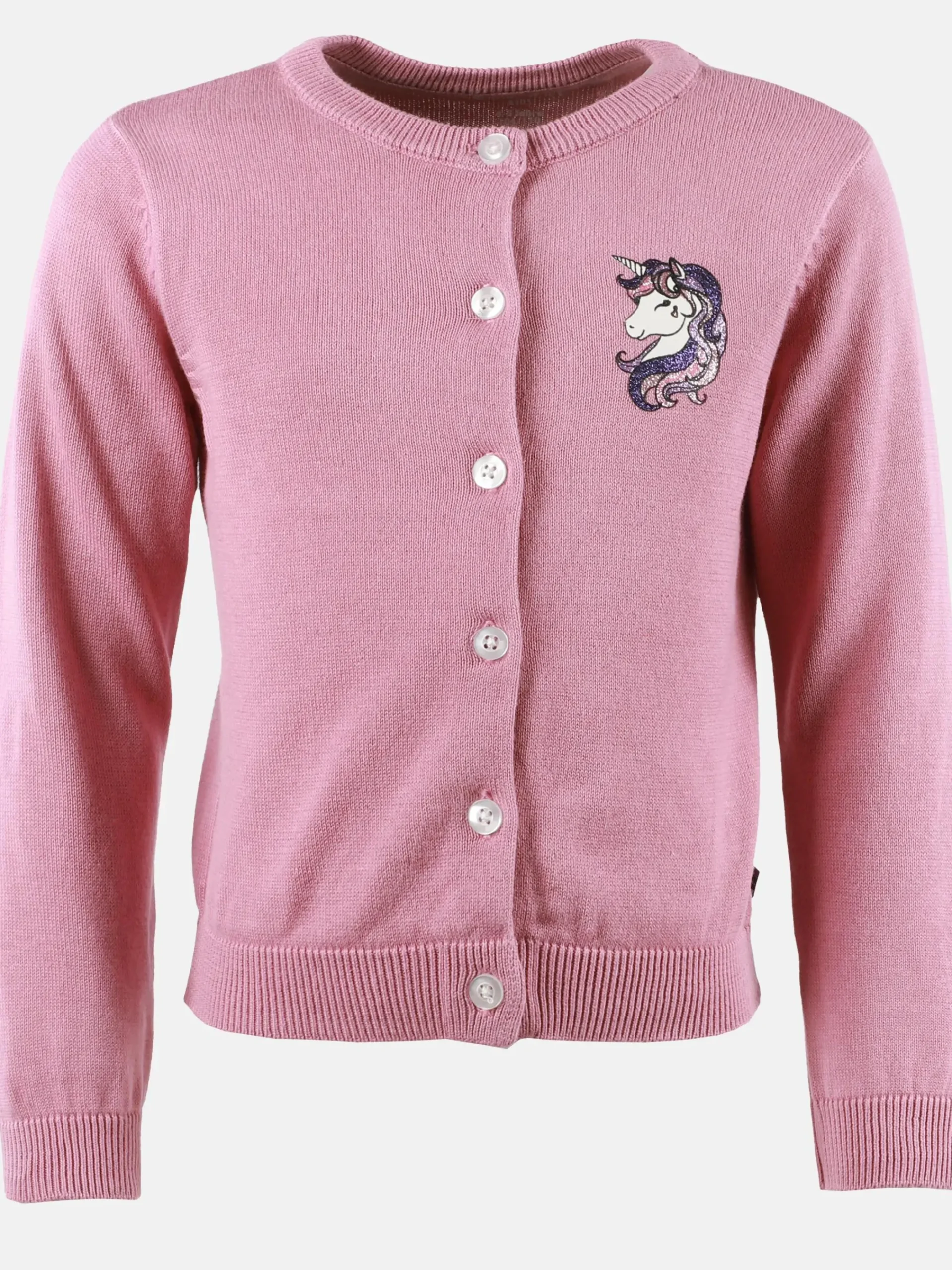 Kinder One Way Mädchen Cardigan mit Glittereinhornprint