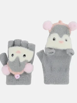 Kinder Stop + Go Mädchen Handschuhe mit Tiergesicht