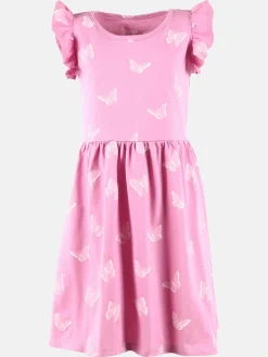 Kinder Bubble Gum Mädchen Kleid mit Flügelärmelchen und Alloverprint