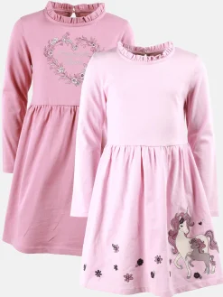 Kinder One Way Mädchen Kleider 2er Pack mit Print