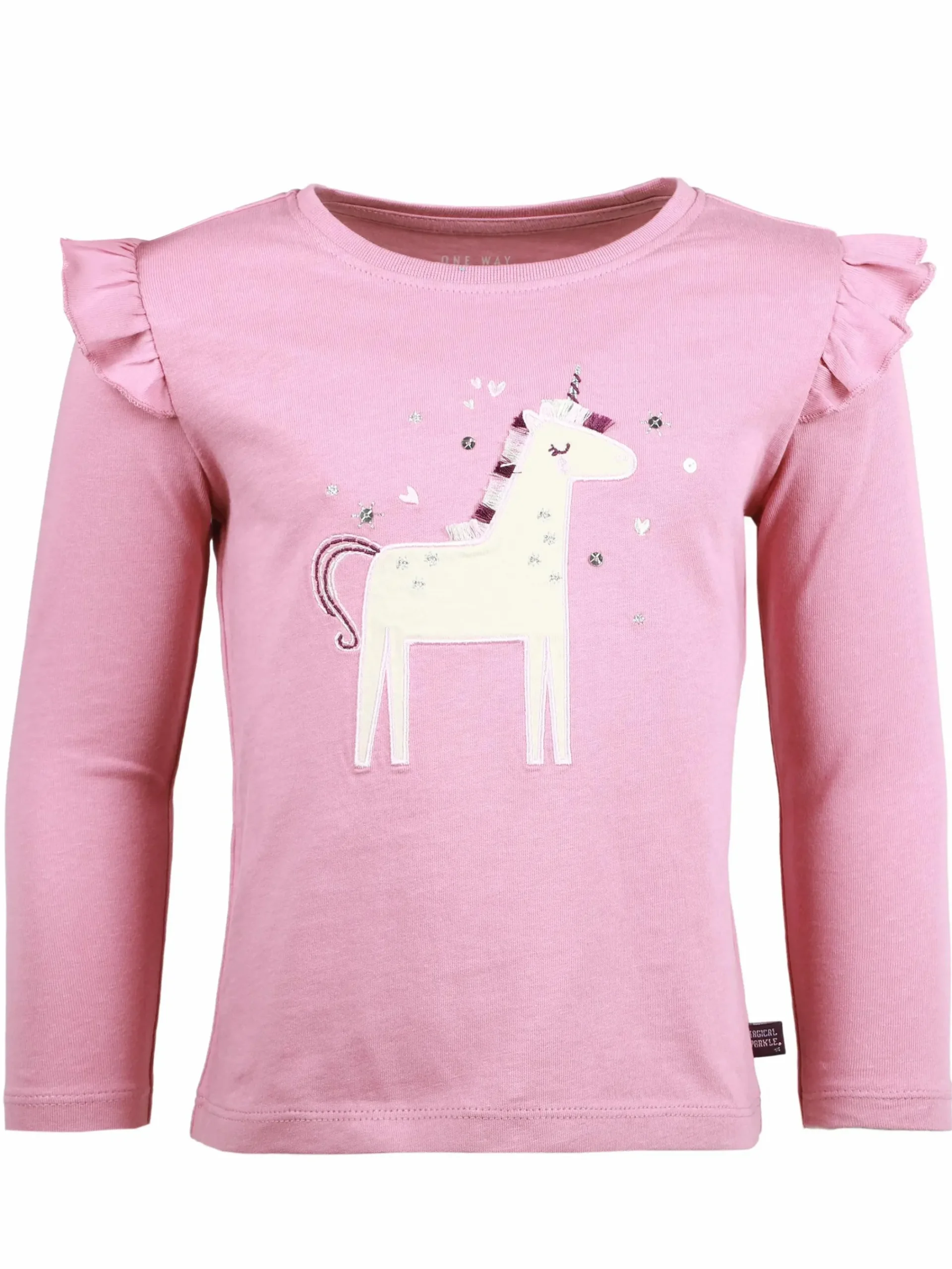 Kinder One Way Mädchen Langarmshirt mit Einhornmotiv