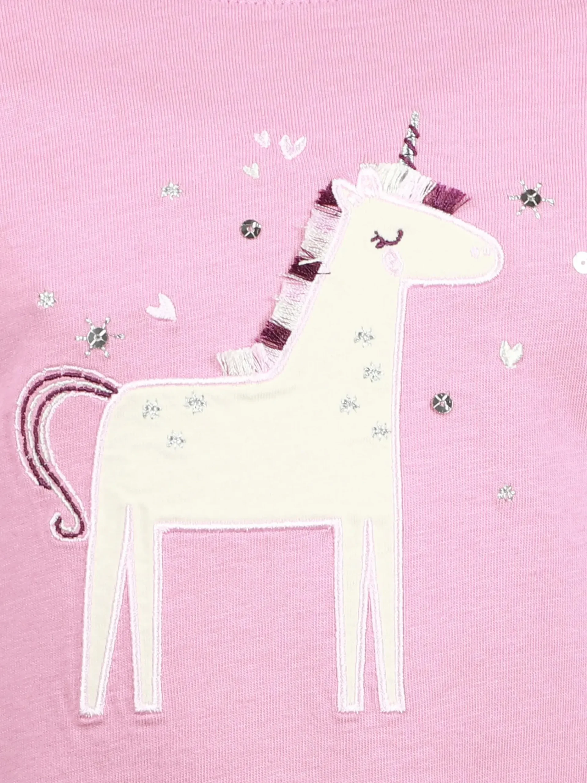 Kinder One Way Mädchen Langarmshirt mit Einhornmotiv