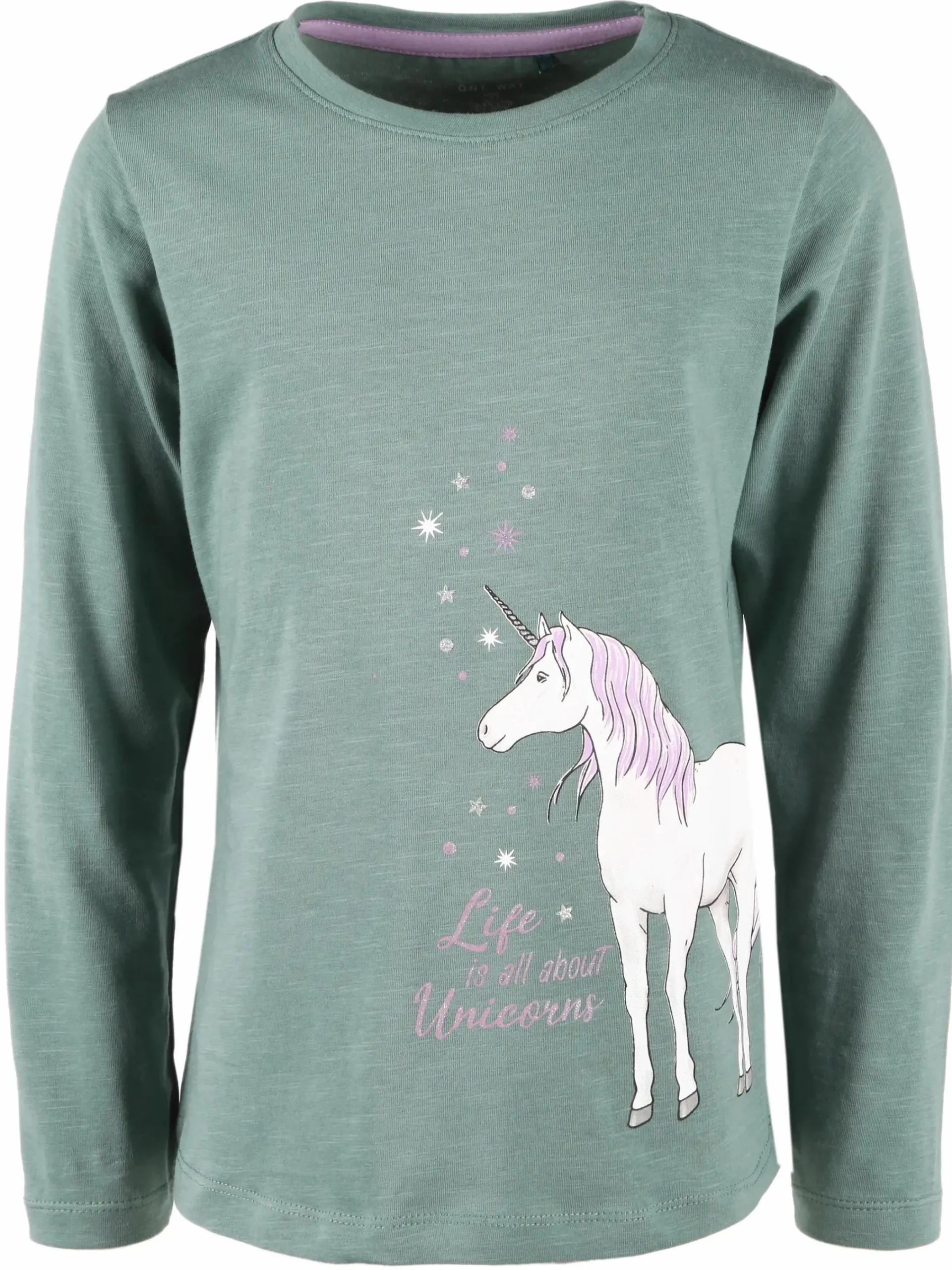 Kinder One Way Mädchen Langarmshirt mit Einhornprint