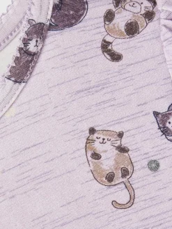 Kinder name it Mädchen Langarmshirt mit Katzenprint