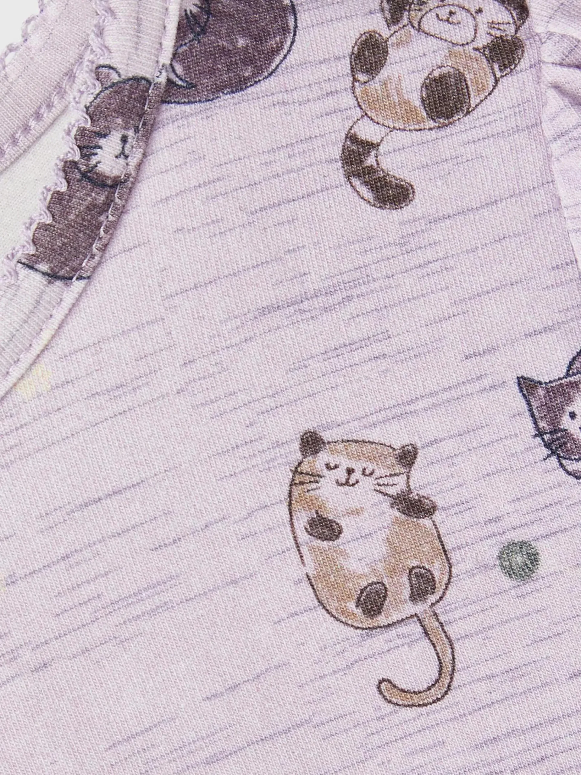 Kinder name it Mädchen Langarmshirt mit Katzenprint