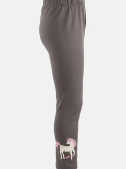 Kinder One Way Mädchen Leggings mit kleinem Motiv am Beinende