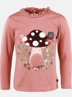 Kinder One Way Mädchen Longsleeve mit aufwendigem Print und Pailletten