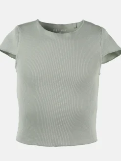 Kinder One Way Mädchen Rippshirt in kurzer Form