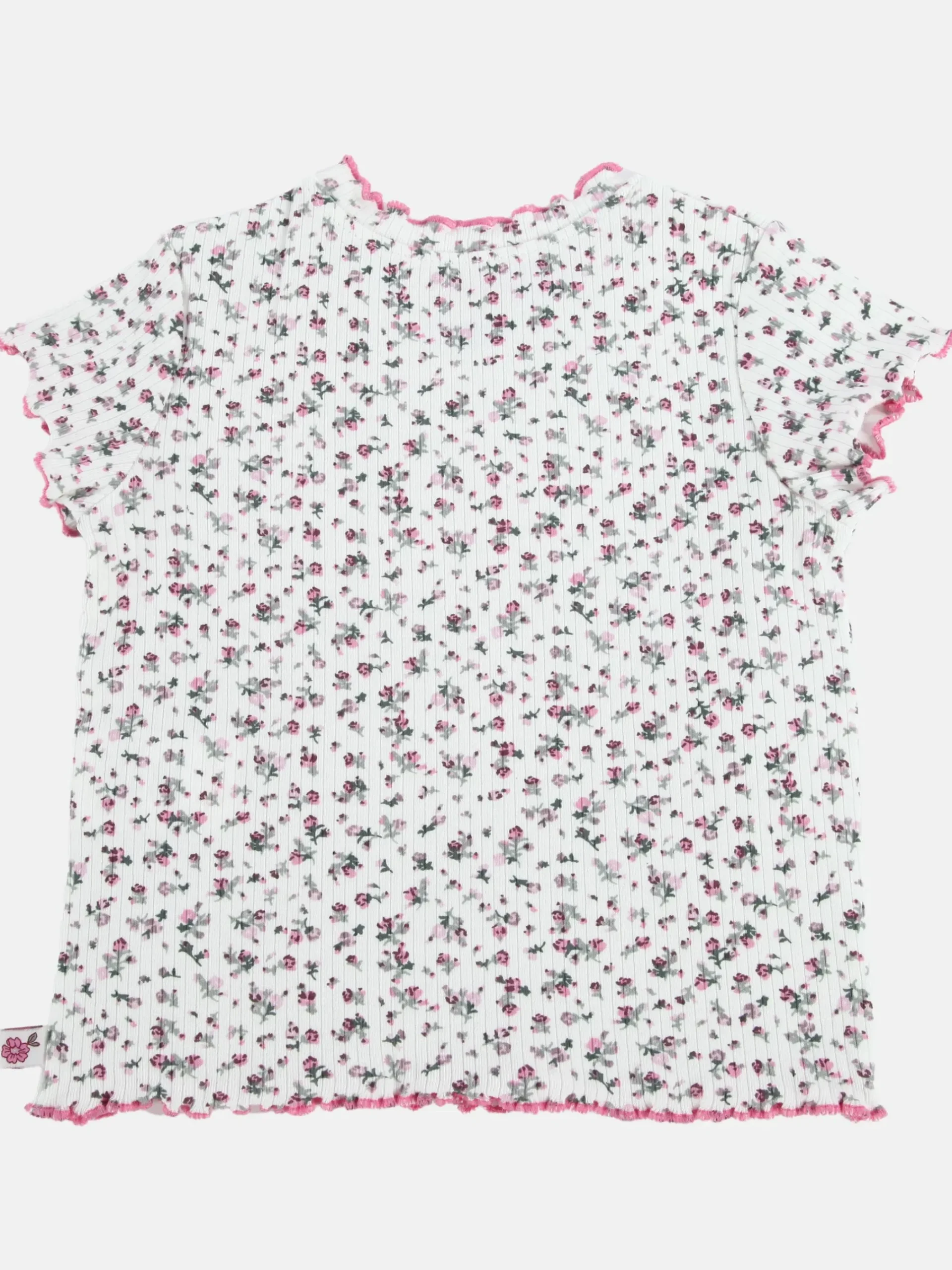 Kinder Bubble Gum Mädchen Rippshirt mit Blümchenprint