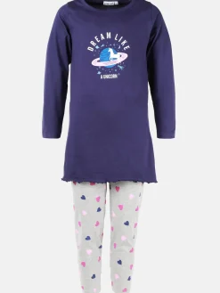 Kinder Stop + Go Mädchen Schlafanzug mit Herzchen