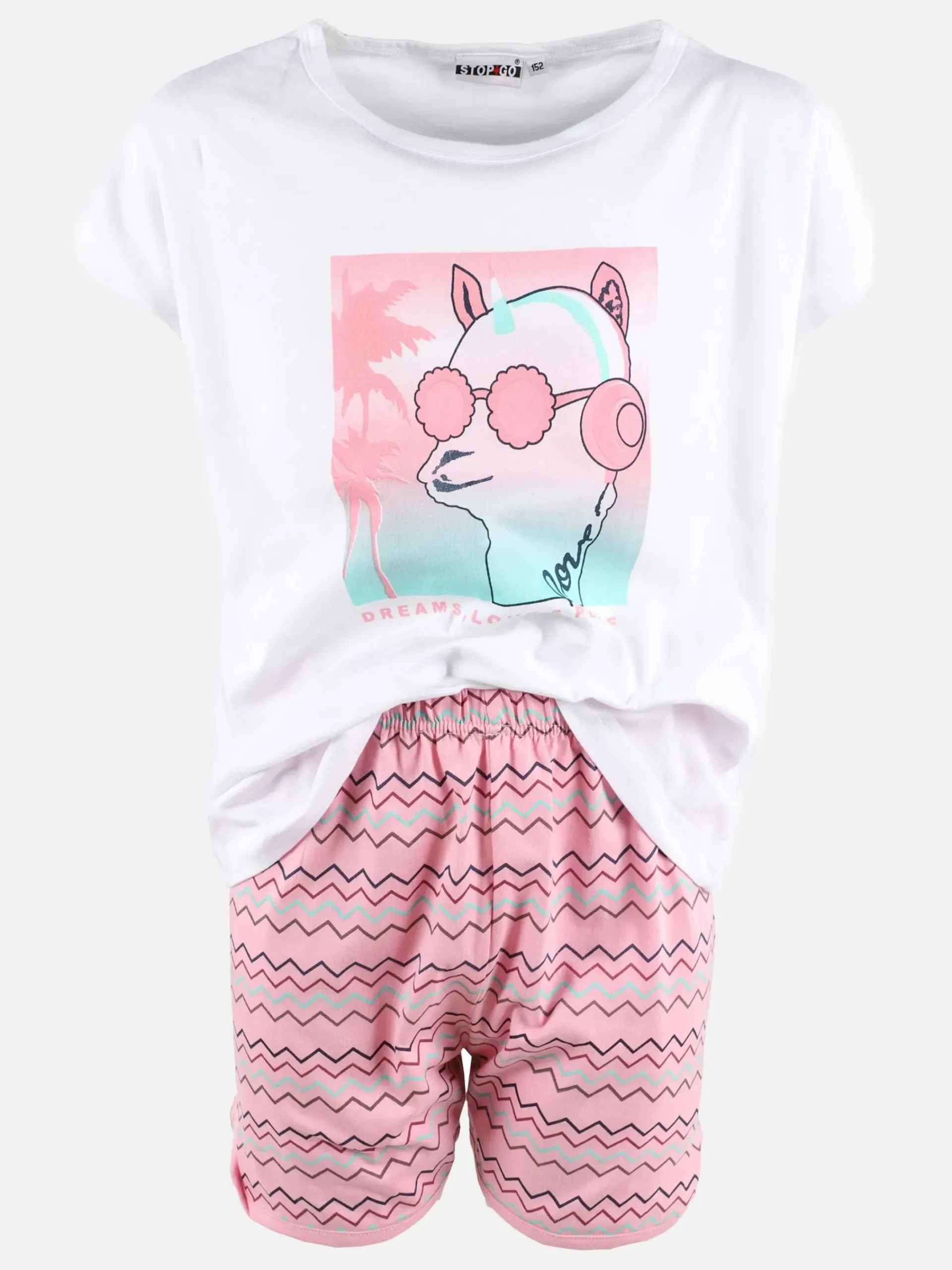 Kinder Stop + Go Mädchen Schlafshorty mit Print