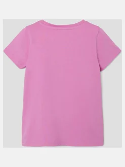 Kinder name it Mädchen Shirt mit Frontprint und Applikation