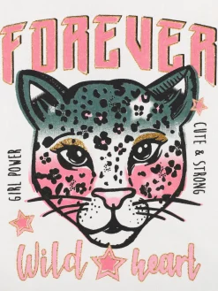 Kinder Stop + Go Mädchen Shirt mit Glitzerprint