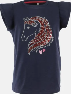 Kinder Bubble Gum Mädchen Shirt mit Stickerei-Applikation und Pailletten