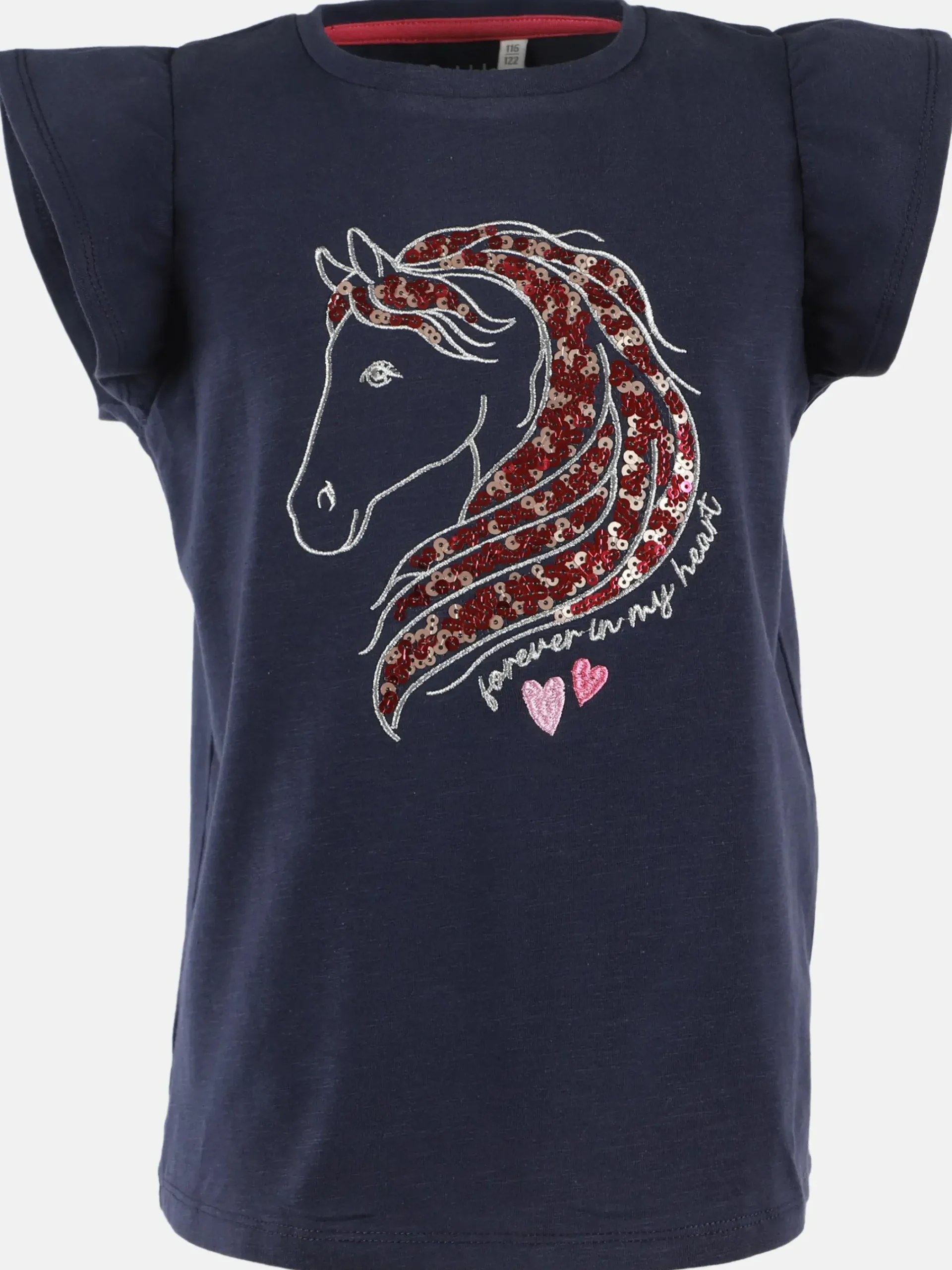 Kinder Bubble Gum Mädchen Shirt mit Stickerei-Applikation und Pailletten