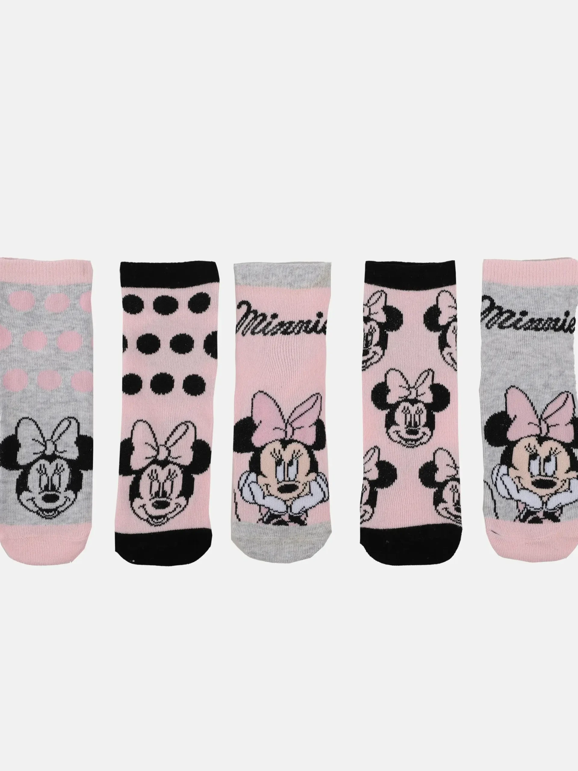 Kinder Minnie Mouse Mädchen Sneakersocken im 5er Pack