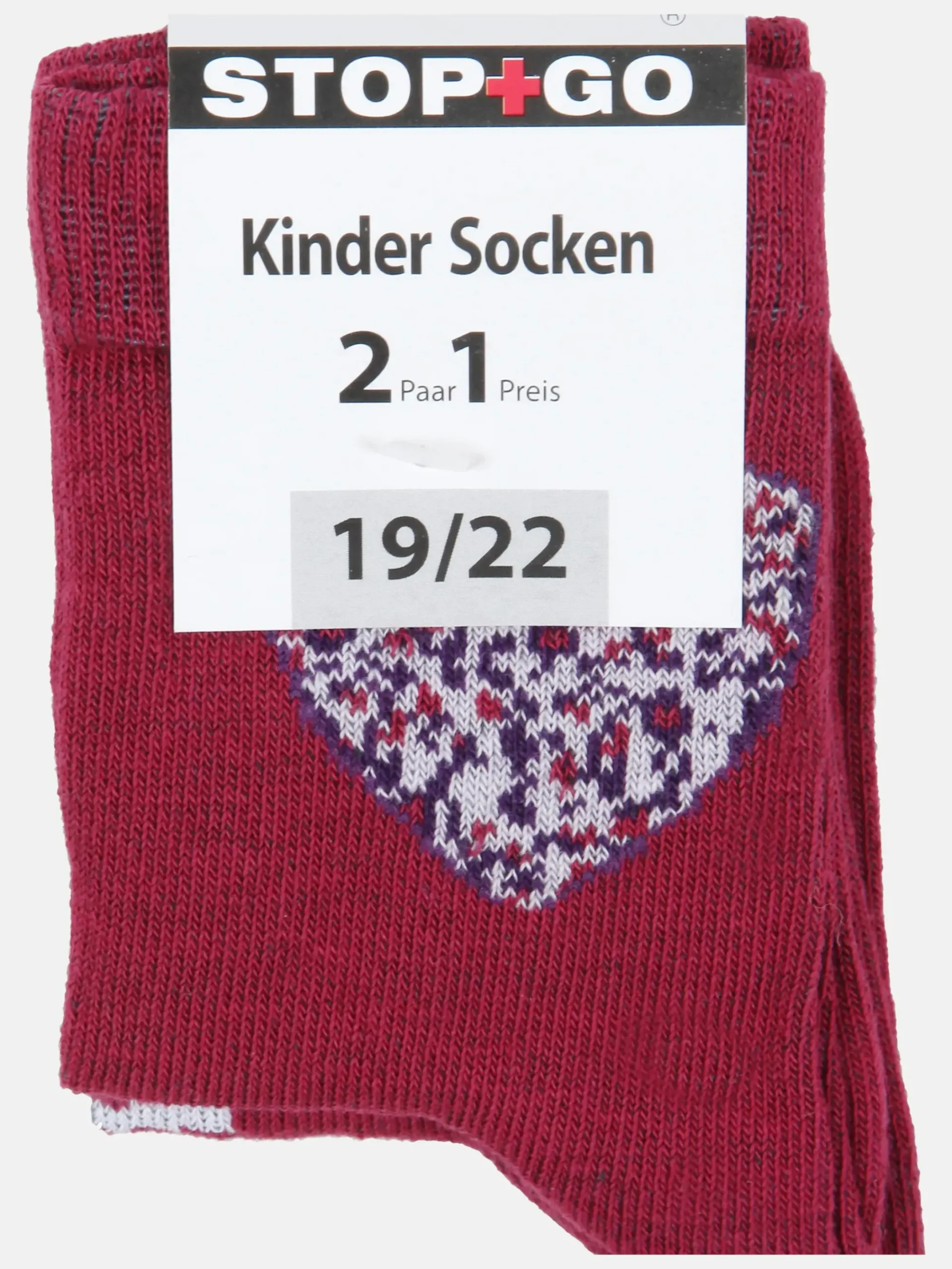 Kinder Stop + Go Mädchen Socken im 2er Pack