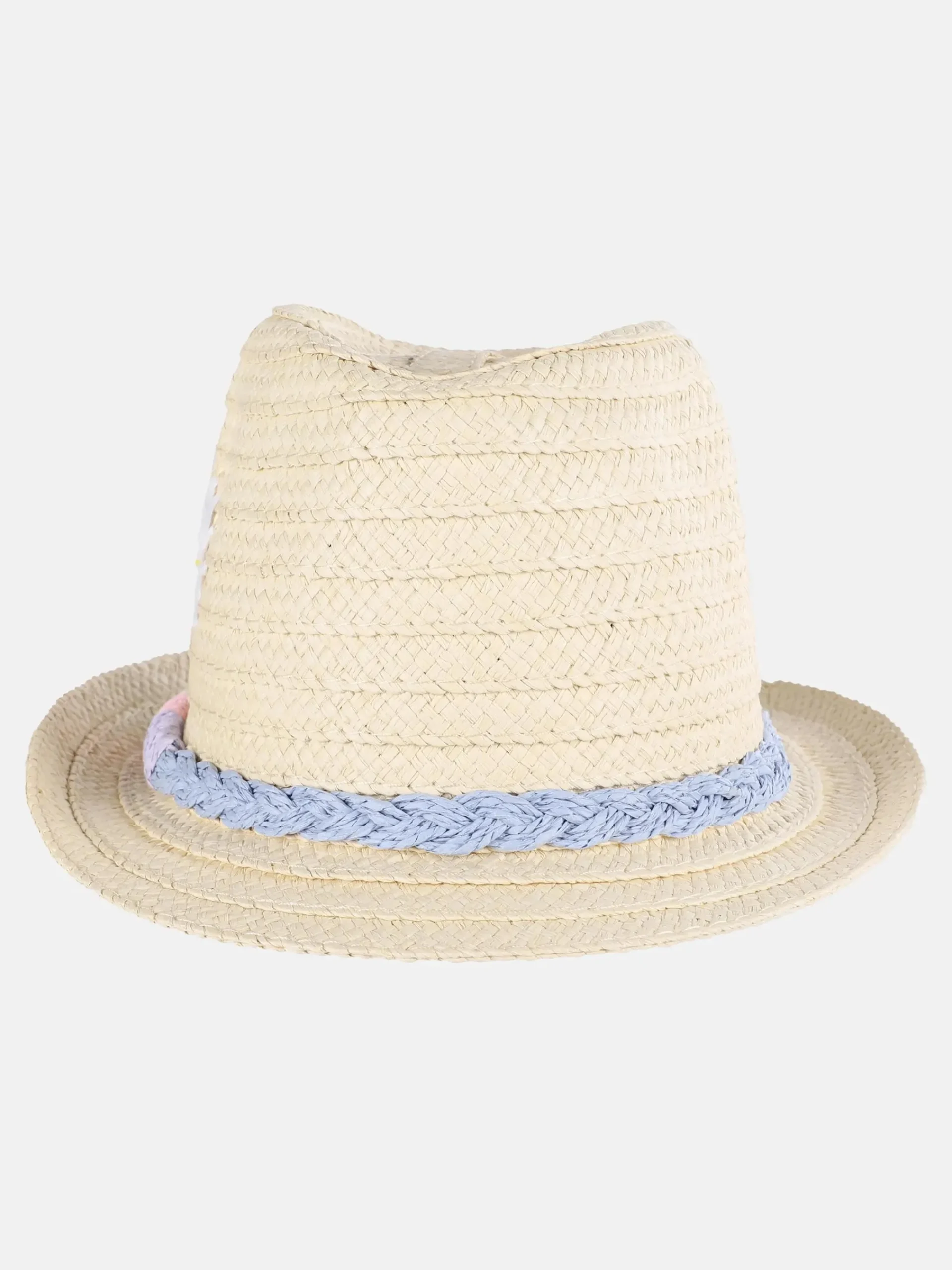 Kinder Stop + Go Mädchen Strohhut mit Bastblumen und Zierband