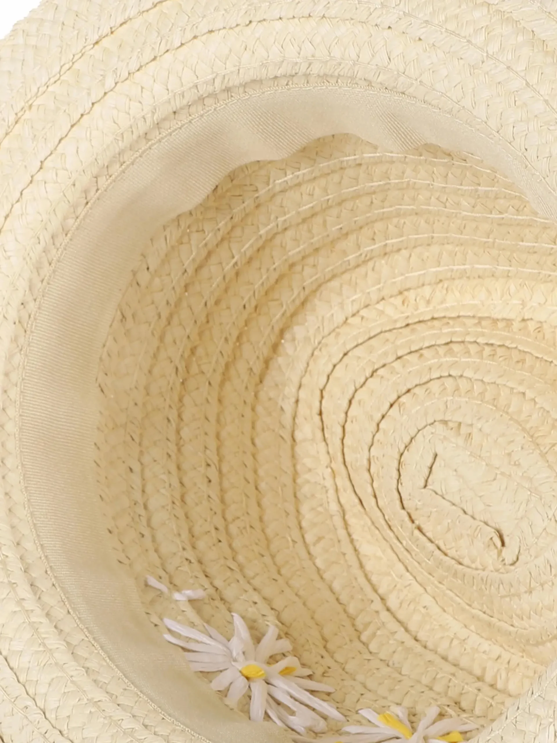 Kinder Stop + Go Mädchen Strohhut mit Bastblumen und Zierband