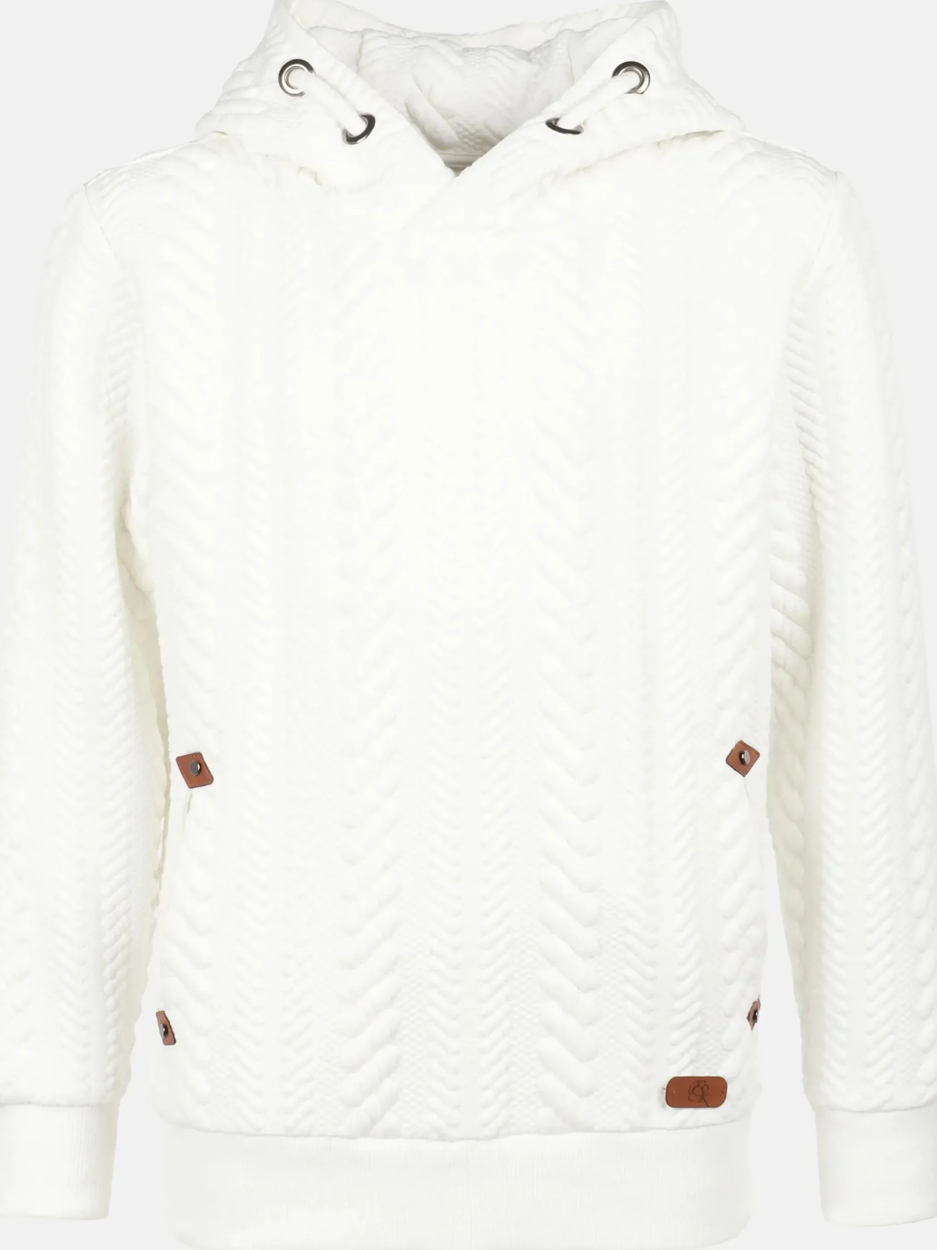 Kinder Stop + Go Mädchen Strukturhoodie mit Kunstlederdetails