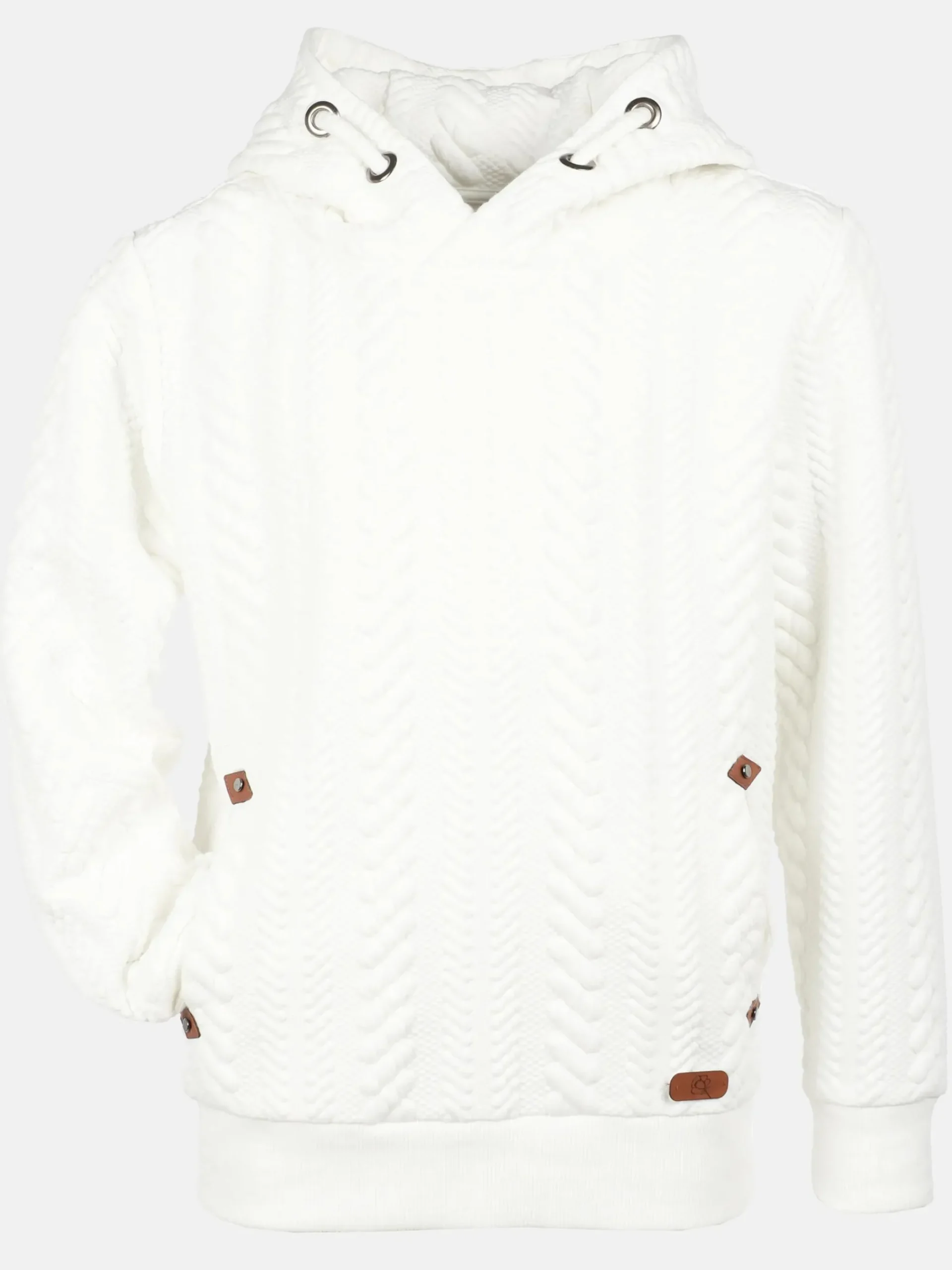 Kinder Stop + Go Mädchen Strukturhoodie mit Kunstlederdetails