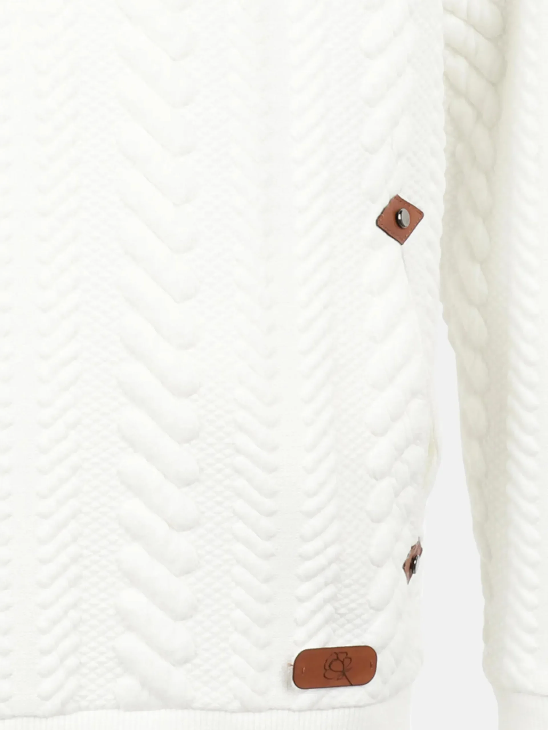 Kinder Stop + Go Mädchen Strukturhoodie mit Kunstlederdetails