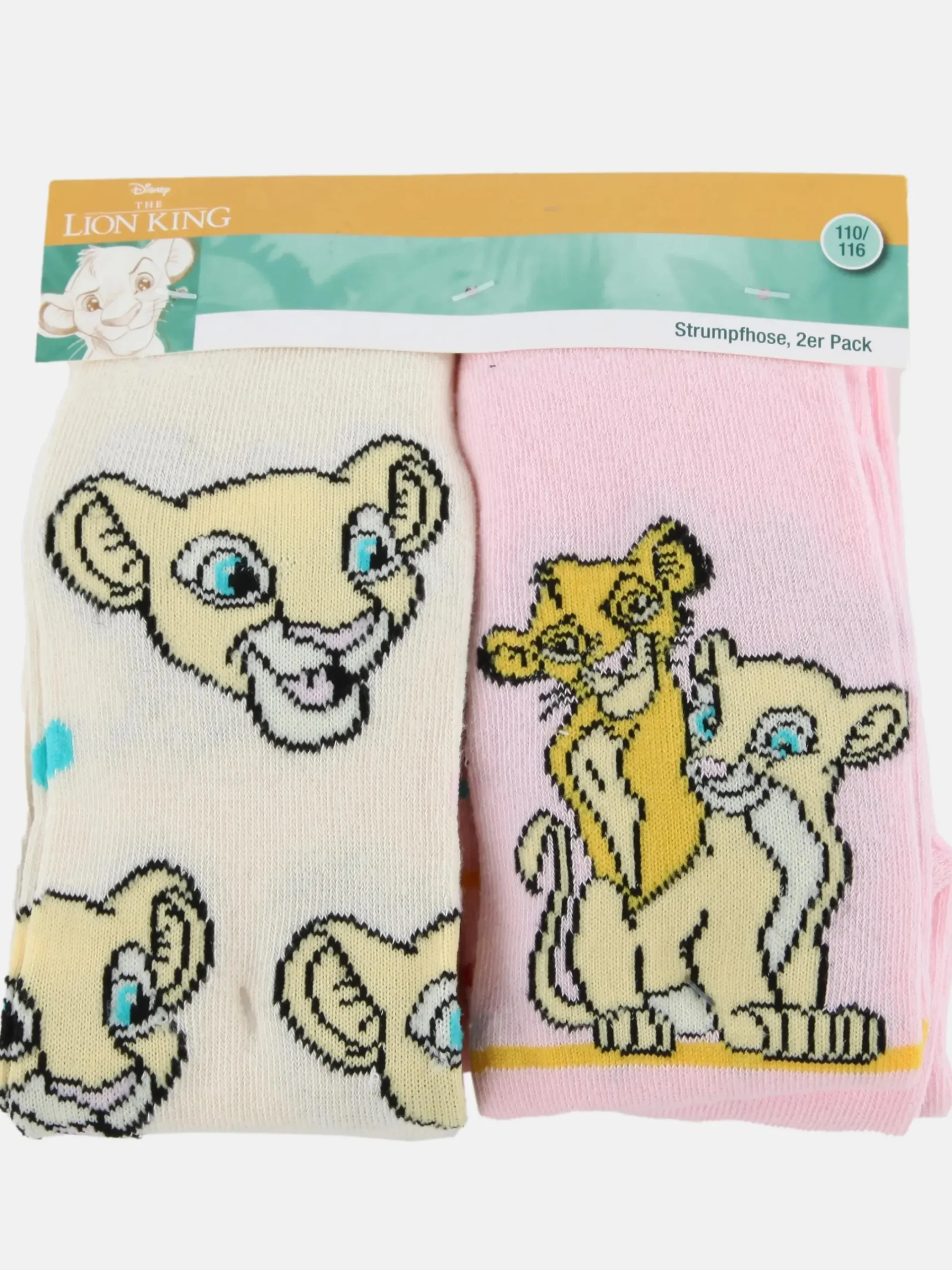 Kinder König der Löwen Mädchen Strumpfhosen im 2er Pack mit Motiv
