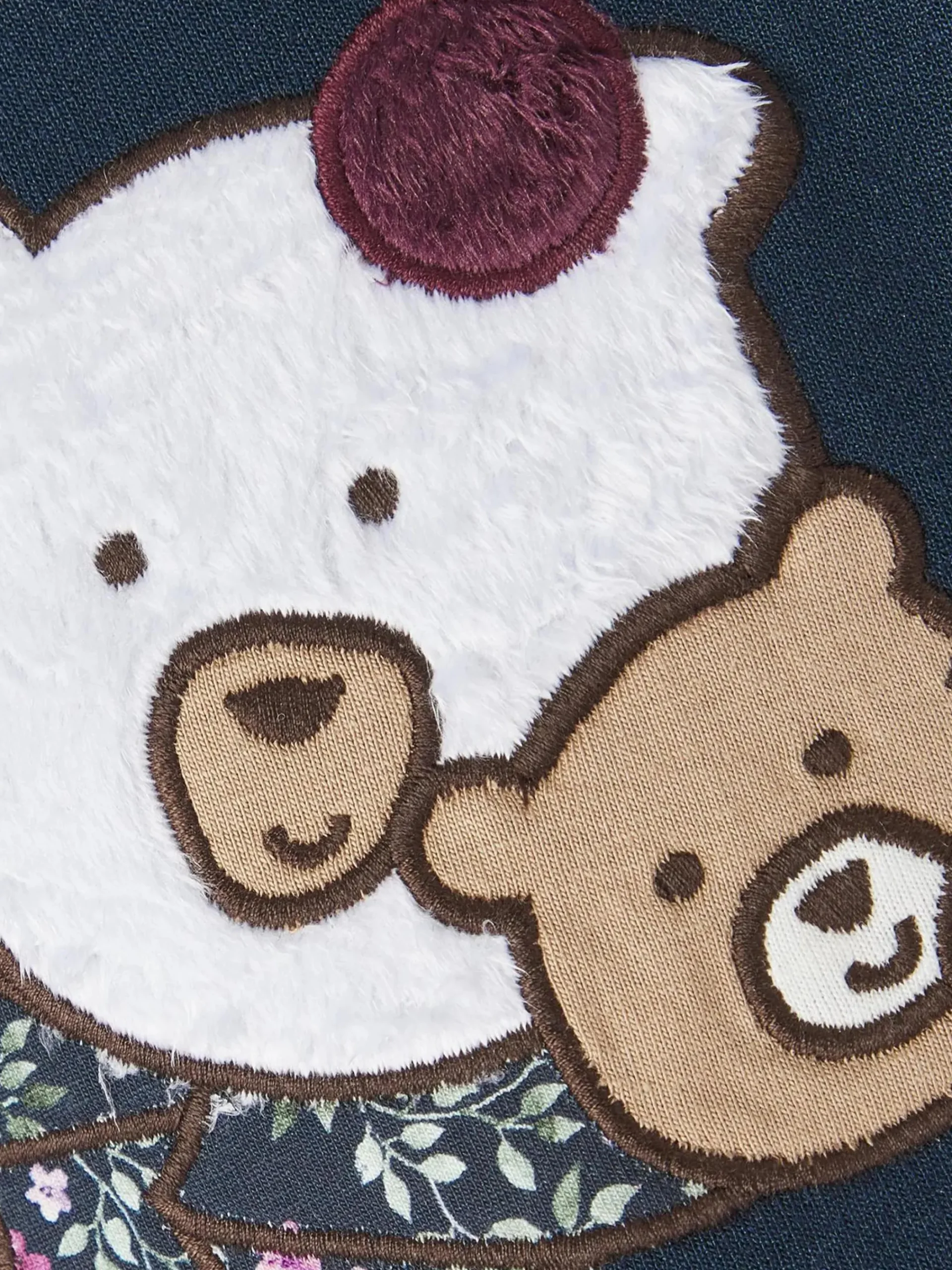 Kinder name it Mädchen Sweatshirt mit Bärenstickerei