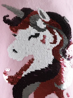 Kinder One Way Mädchen Sweatshirt mit Pailletten-Einhornmotiv