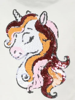 Kinder Bubble Gum Mädchen T-Shirt mit kleiner Tasche und Paillettenprint