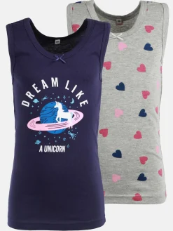 Kinder Stop + Go Mädchen Unterhemden im 2er Pack