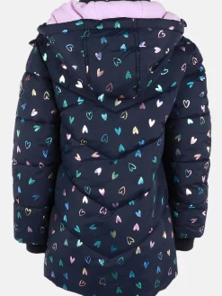 Kinder One Way Mädchen Winterjacke mit Herzchenmotiven