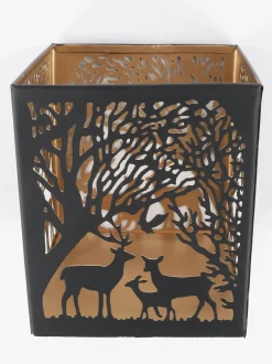 Dream House Metall Laterne mit hübschem Motiv 10x10x12cm