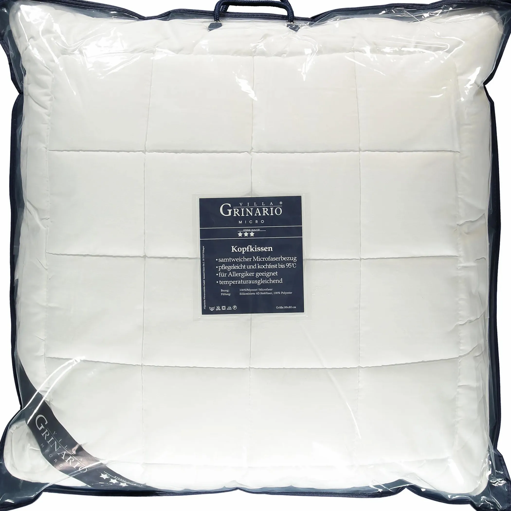 Villa Grinario Microfaser-Kopfkissen 80x80cm