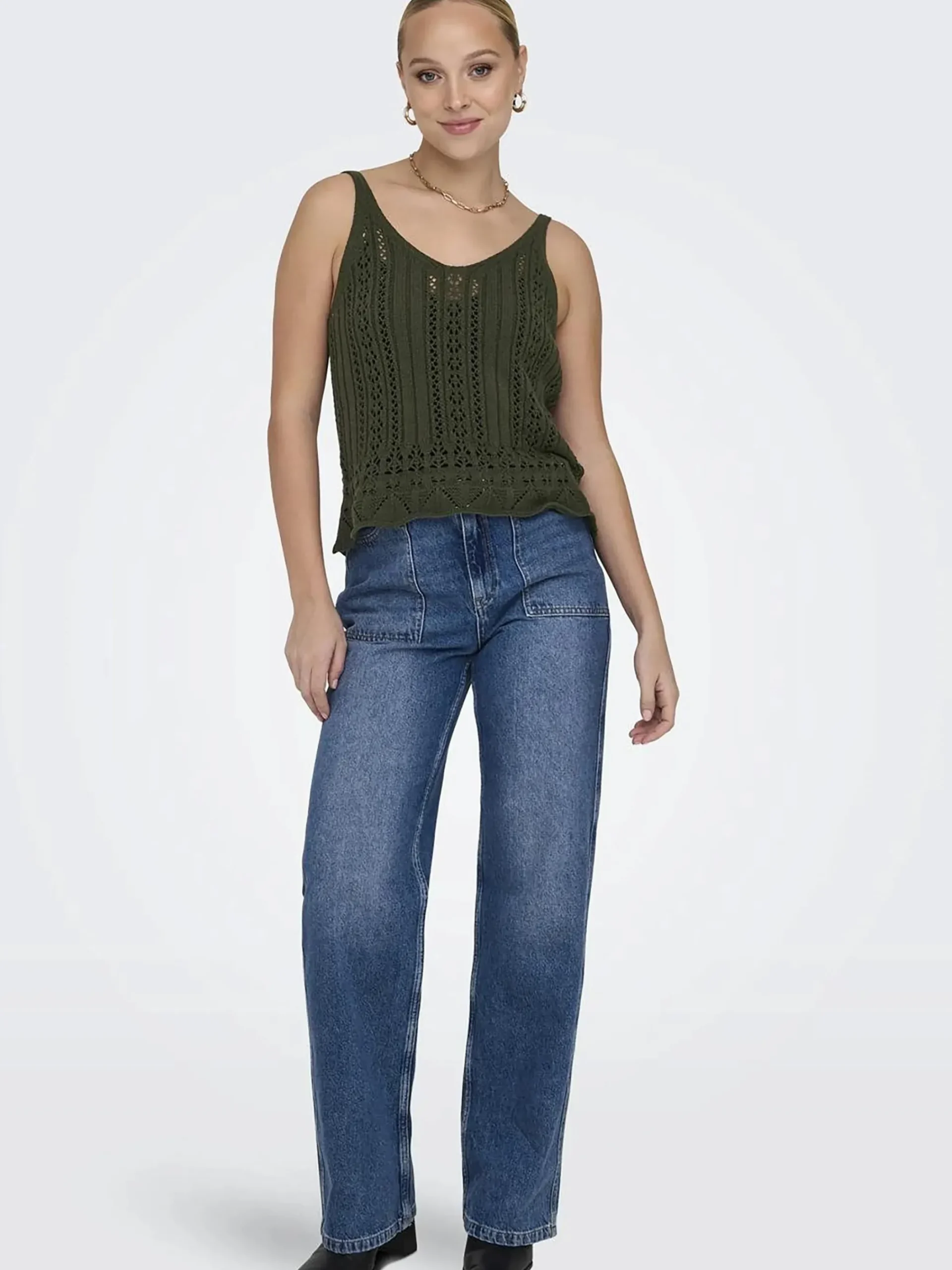 Damen Only ONLLYZET LIFE S/L TOP Stricktop