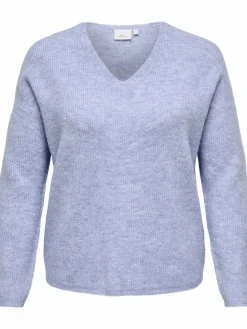 Damen Only Carmakoma CARCAMILLA V-NECK L/S Strickpullover