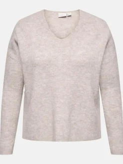 Damen Only Carmakoma CARCAMILLA V-NECK L/S Strickpullover