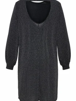 Damen Only Carmakoma CARCAROL L/S GLITTER Kleid