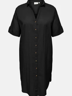 Damen Only Carmakoma CARCOCO SS BLK SHIRT Blusenkleid