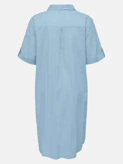 Damen Only Carmakoma CARCOCO SS BLK SHIRT Blusenkleid