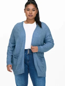 Damen Only Carmakoma CARESLY L/S OPEN CARD Strickjacke