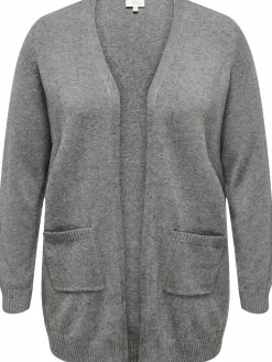 Damen Only Carmakoma CARESLY L/S OPEN CARD Strickjacke