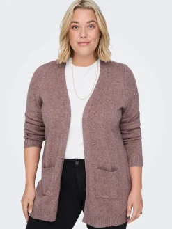 Damen Only Carmakoma CARESLY L/S OPEN CARD Strickjacke