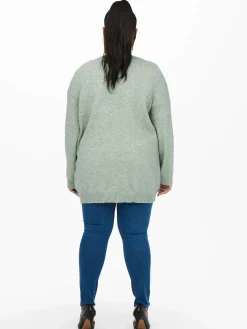 Damen Only Carmakoma CARESLY L/S OPEN CARD Strickjacke