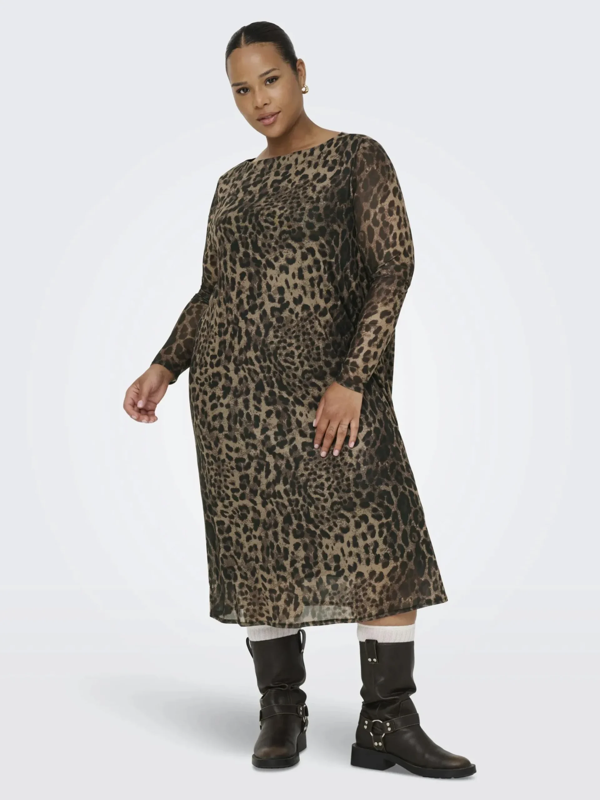 Damen Only Carmakoma CARFOREST LIFE LS BOA Midikleid